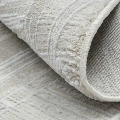 Wohnen Teppiche*Runder Kurzflor Teppich in Creme und Beige - Miaoli