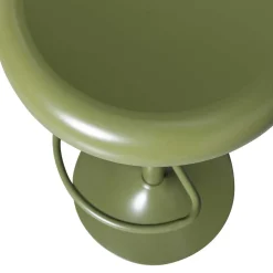 Wohnen Runder Metall-Barhocker in Grün - höhenverstellbar - Giolia