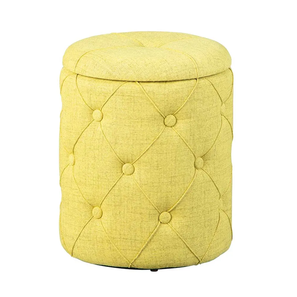 Wohnen Hocker|Barhocker*Runder Polsterhocker mit Stauraum - Vurgos