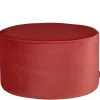 Wohnen Retro Möbel|Hocker*Runder Samt Sitzhocker in Rot - Loritana
