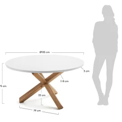 Wohnen Skandinavische Möbel*Runder Scandi Esstisch mit 135 cm Durchmesser - Avenza