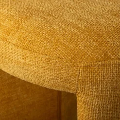 Wohnen Runder Sitzhocker in Gelb Chenillebezug - Lourettes (2er Set)