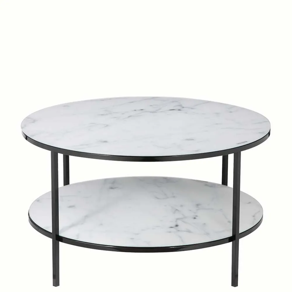 Wohnen Runder Sofatisch im Marmor Look - Dikono