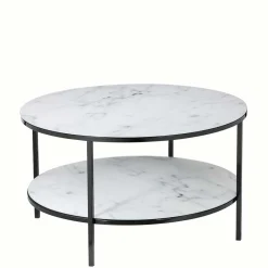 Wohnen Runder Sofatisch im Marmor Look - Dikono