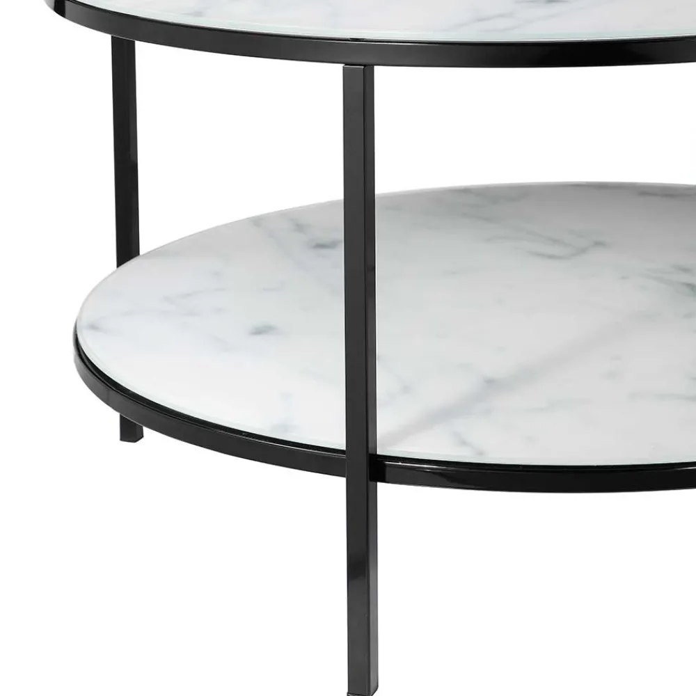 Wohnen Runder Sofatisch im Marmor Look - Dikono