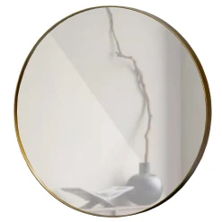 Wohnen Spiegel|Flurspiegel*Runder Spiegel aus Metall in Gold - Megida