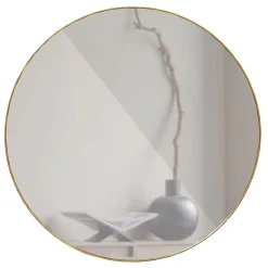 Wohnen Spiegel|Flurspiegel*Runder Spiegel aus Metall in Gold - Megida