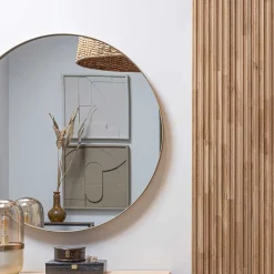 Wohnen Spiegel|Flurspiegel*Runder Spiegel aus Metall in Gold - Megida