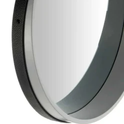 Wohnen Runder Spiegel in Grau & Schwarz - Zutana