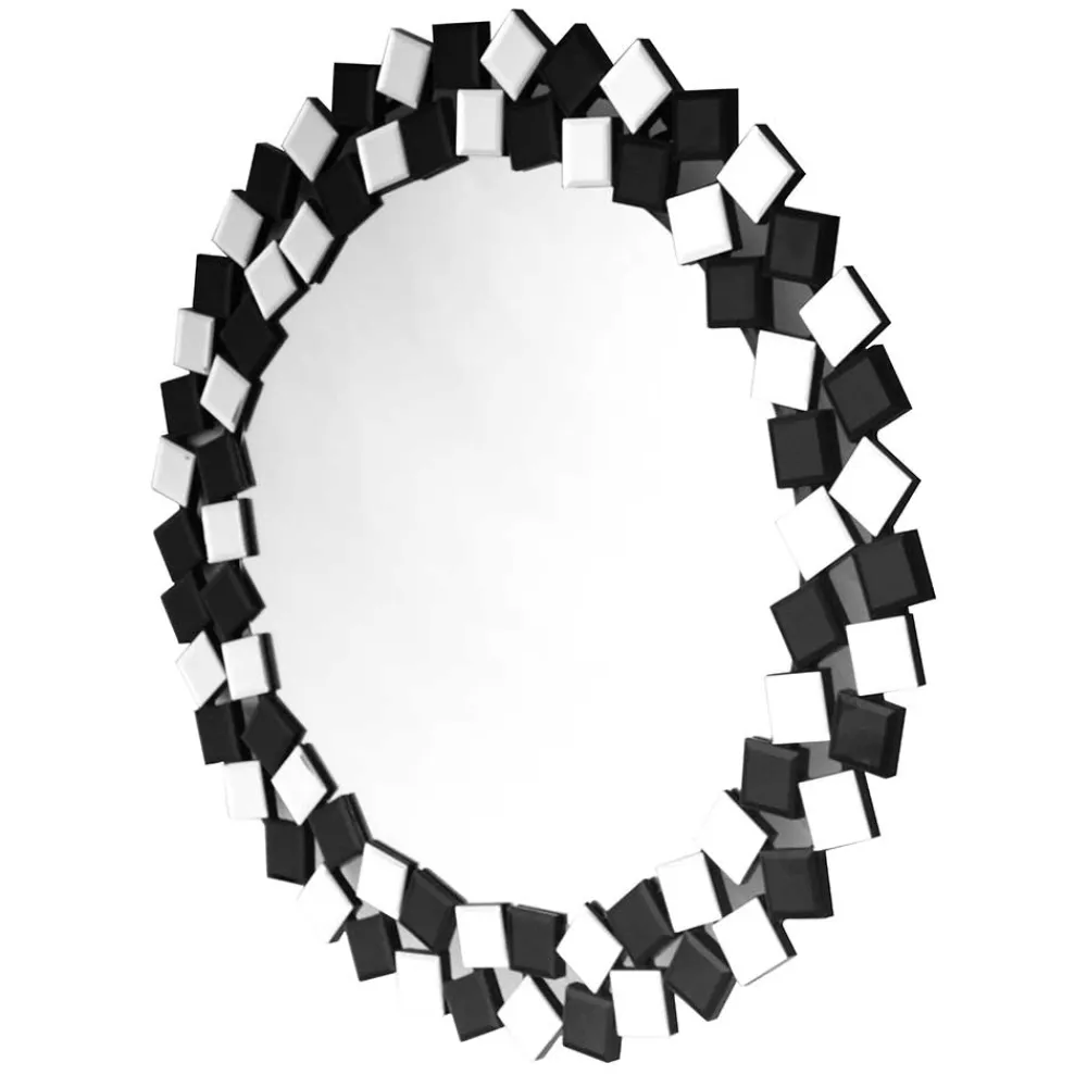 Wohnen Runder Spiegel mit Mosaik Rahmen - Viktor