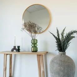 Wohnen Spiegel|Flurspiegel*Runder Spiegel mit Rahmen in Messing - Cinisella