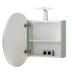 Wohnen Runder Spiegel Schrank mit LED Beleuchtung - Vereny