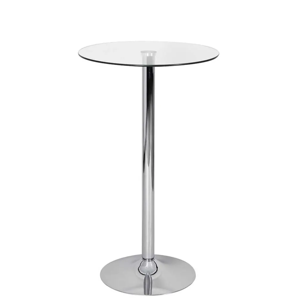 Wohnen Bartische*Runder Stehtisch mit Glasplatte - Actives