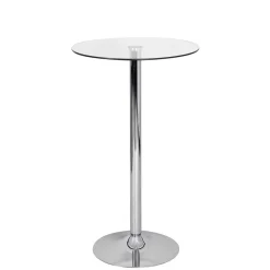 Wohnen Bartische*Runder Stehtisch mit Glasplatte - Actives