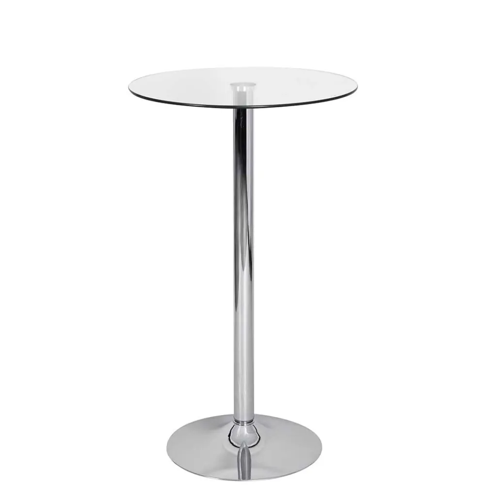 Wohnen Bartische*Runder Stehtisch mit Glasplatte - Actives