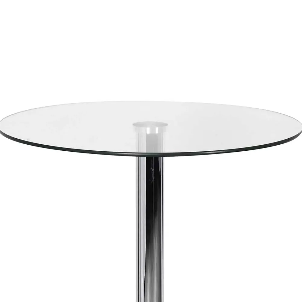 Wohnen Bartische*Runder Stehtisch mit Glasplatte - Actives