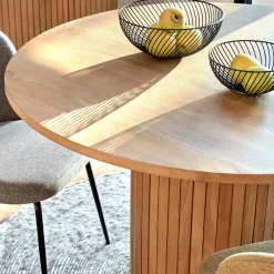 Wohnen Runder Säulentisch im Skandi Design - Ilvenda