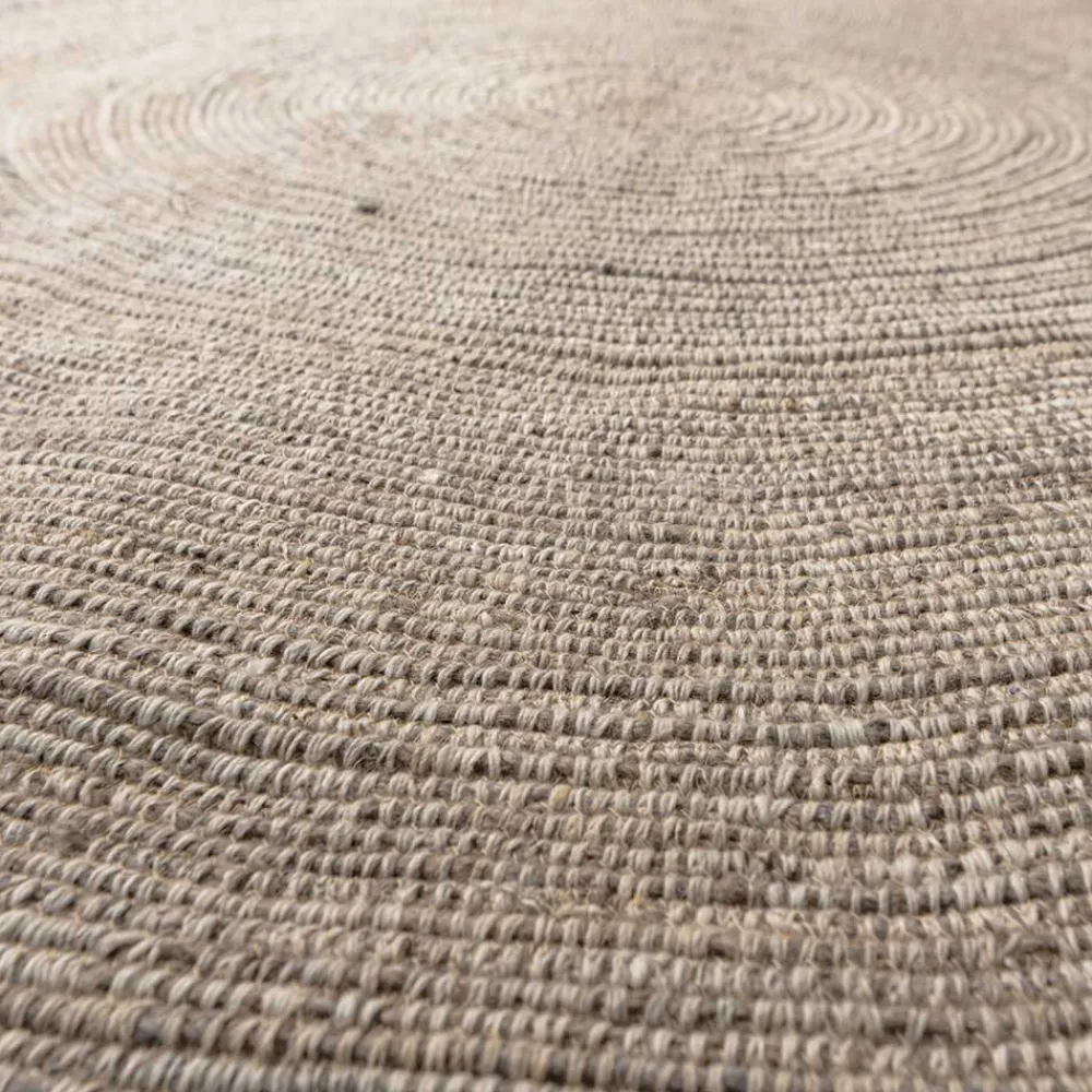 Wohnen Runder Teppich aus Wolle und Baumwolle - Marciraso