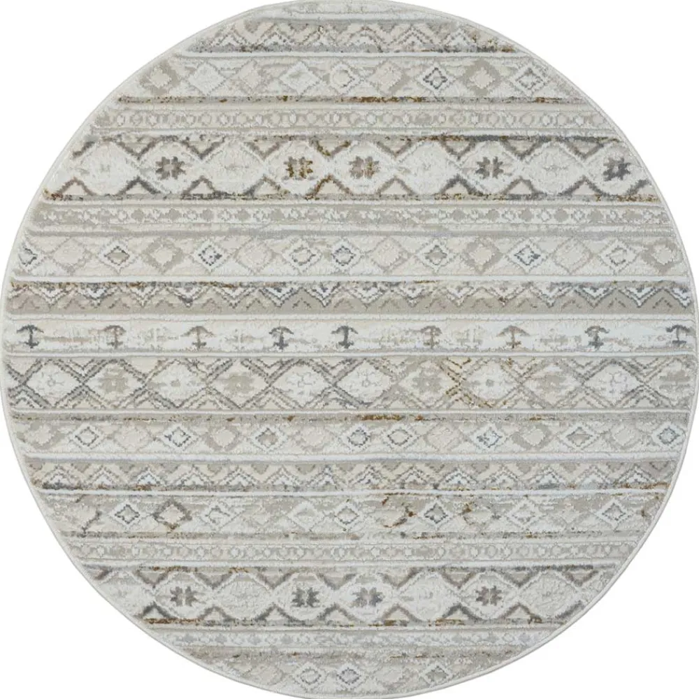 Wohnen Runder Teppich im Ethno Design - Accaro