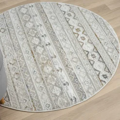 Wohnen Runder Teppich im Ethno Design - Accaro