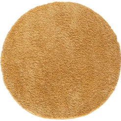 Wohnen Runder Teppich in Gold Gelb - Lidoria