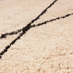 Wohnen Teppiche*Runder Teppich in Offwhite und Schwarz - Simi