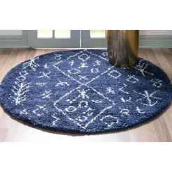 Wohnen Runder Teppich mit Ethno Muster - Myron