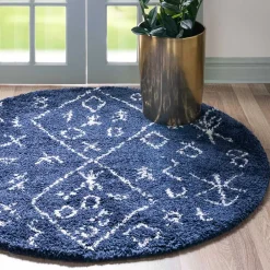 Wohnen Runder Teppich mit Ethno Muster - Myron