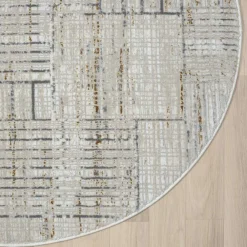 Wohnen Runder Teppich mit Hoch-Tief-Struktur - Neverdo