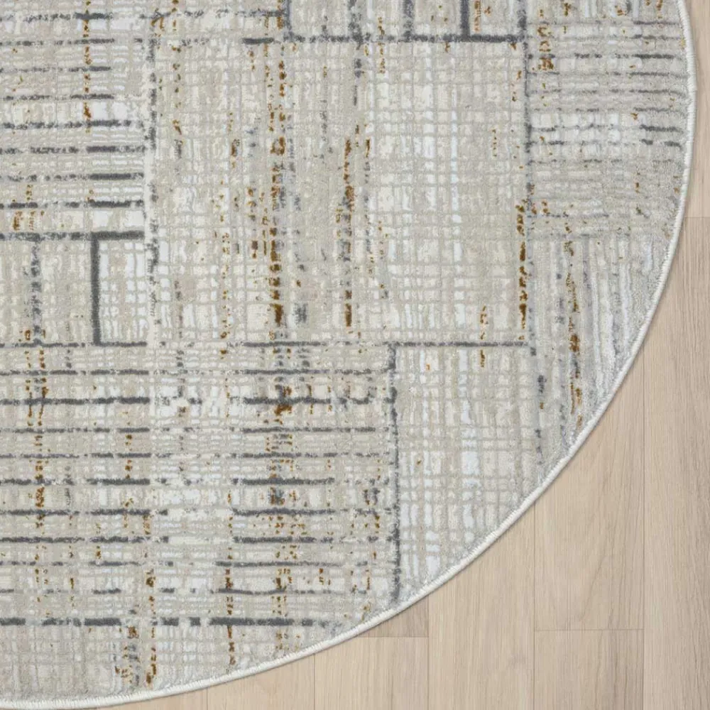 Wohnen Runder Teppich mit Hoch-Tief-Struktur - Neverdo