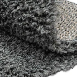 Wohnen Runder Teppich mit hohem Flor in Grau - Montpa