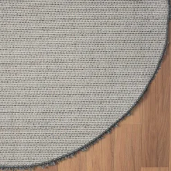 Wohnen Runder Teppich mit hohem Flor in Grau - Montpa