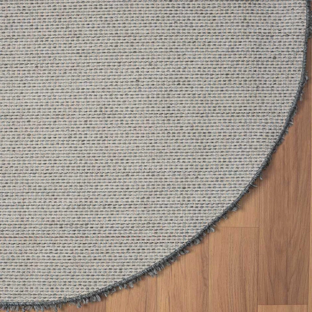 Wohnen Runder Teppich mit hohem Flor in Grau - Montpa