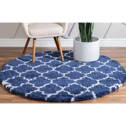 Wohnen Teppiche*Runder Teppich mit hohem Flor 150 cm - Cranita