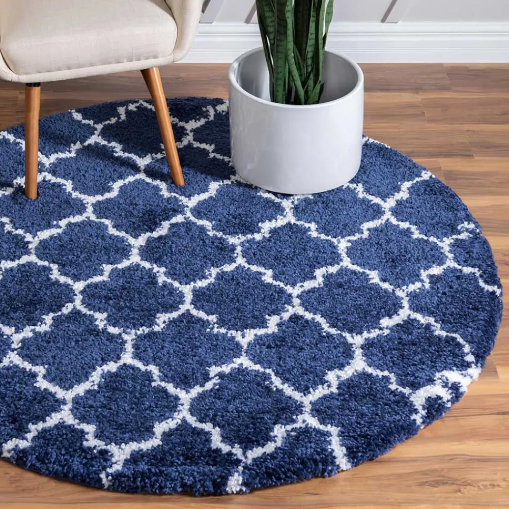 Wohnen Teppiche*Runder Teppich mit hohem Flor 150 cm - Cranita