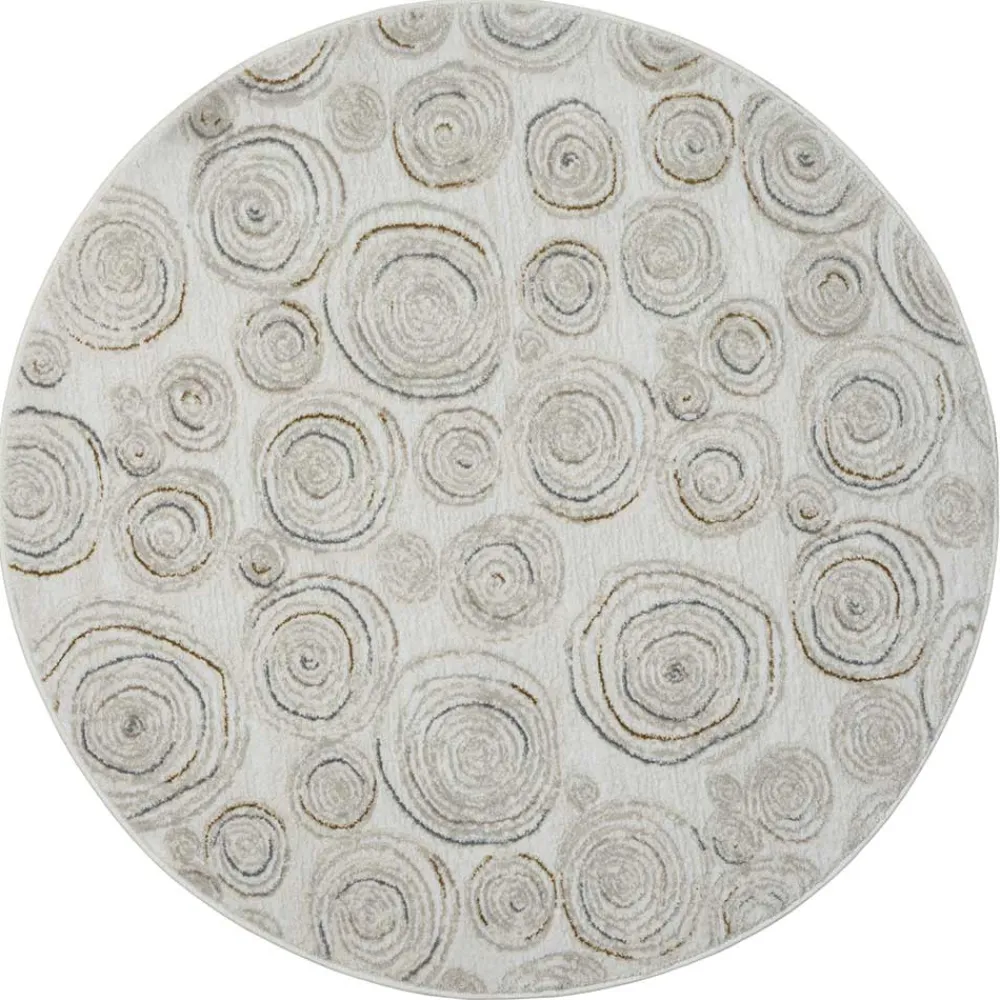 Wohnen Runder Teppich mit Spiralmuster - Sesedra