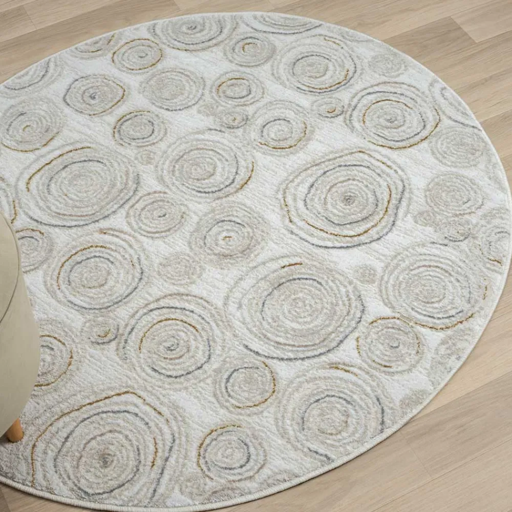 Wohnen Runder Teppich mit Spiralmuster - Sesedra