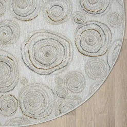 Wohnen Runder Teppich mit Spiralmuster - Sesedra
