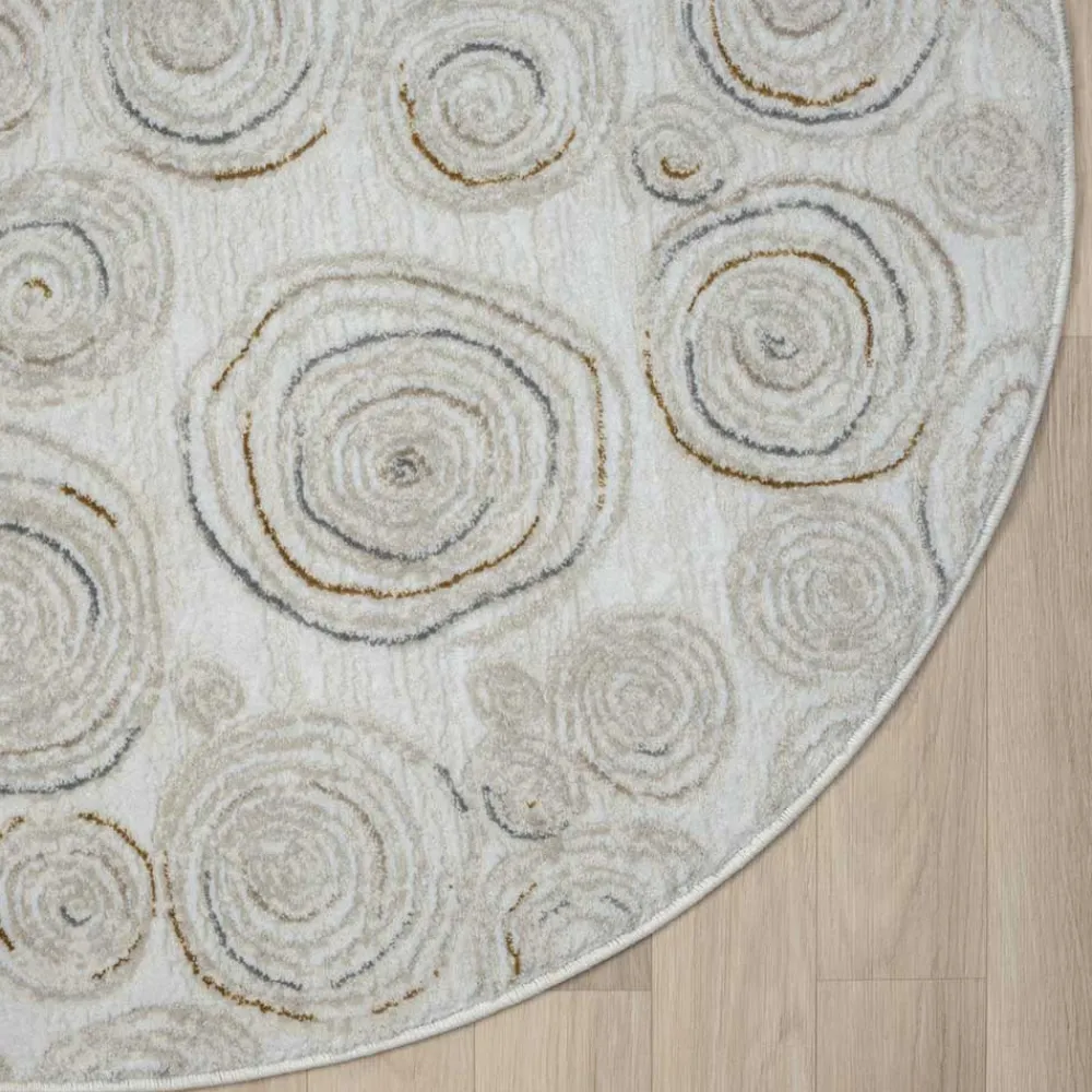 Wohnen Runder Teppich mit Spiralmuster - Sesedra