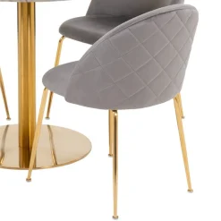 Wohnen Sitzgruppe|Küchen-Essgruppen*Runder Tisch & vier Stühle Set - Zimarena (fünfteilig)