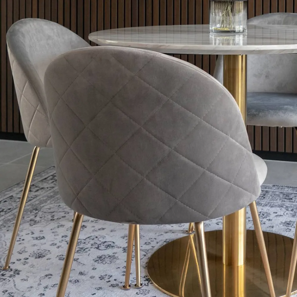 Wohnen Sitzgruppe|Küchen-Essgruppen*Runder Tisch & vier Stühle Set - Zimarena (fünfteilig)