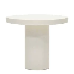 Wohnen Gartentische*Runder Tisch aus Faserzement in Weiß - Stonya