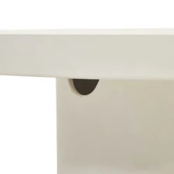 Wohnen Gartentische*Runder Tisch aus Faserzement in Weiß - Stonya