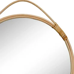 Wohnen Runder Wandspiegel mit Rattan Rahmen - Lianessa