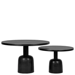 Wohnen Runder Wohnzimmertisch auf Säulengestell - Talateo