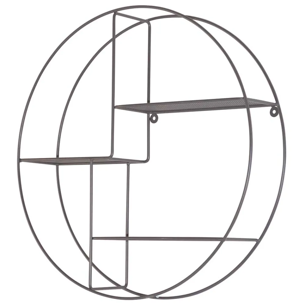 Wohnen Graue Möbel|Esszimmerregale*Rundes Hängeregal in Grau - Vacances