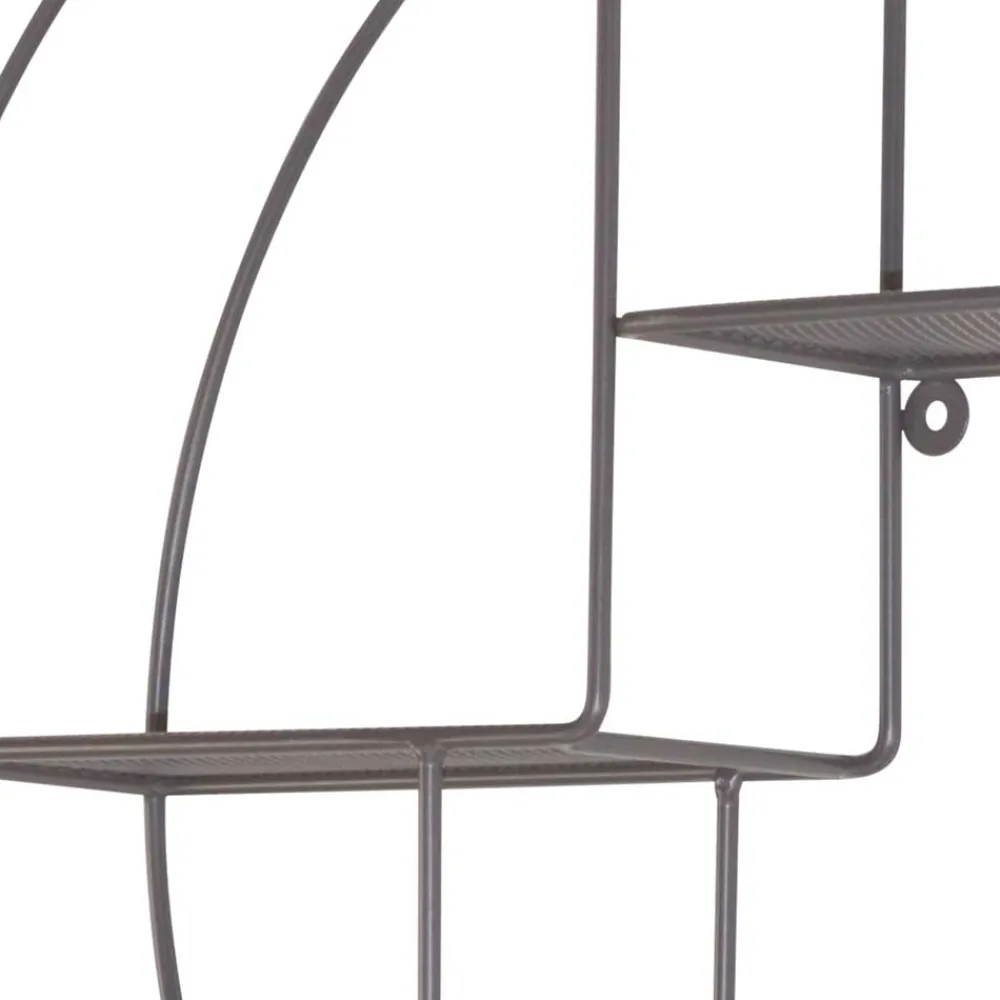 Wohnen Graue Möbel|Esszimmerregale*Rundes Hängeregal in Grau - Vacances