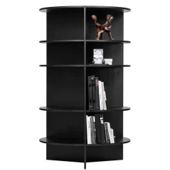 Wohnen Massivholzmöbel|Wohnzimmer-Regale*Rundes Standregal aus Esche Massivholz - Nircana