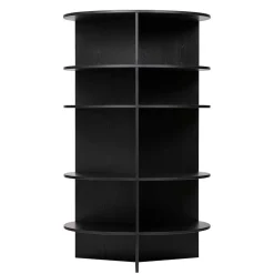 Wohnen Massivholzmöbel|Wohnzimmer-Regale*Rundes Standregal aus Esche Massivholz - Nircana