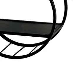 Wohnen Rundes Wandregal aus schwarzem Metall - Zlotka